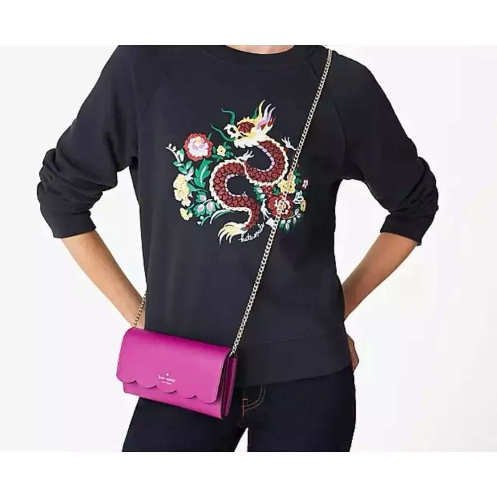 NWT Kate Spade Gemma Crossbody Deep Habiscus Gold Chain